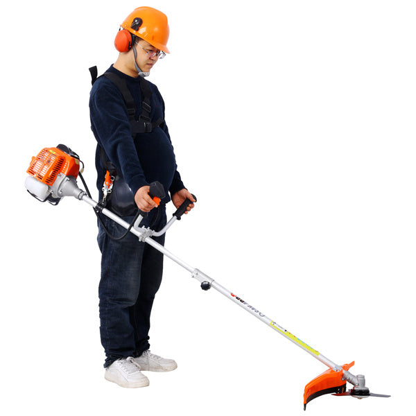 52cc Lawn Mower Gasoline Powered Lawn Mower, 2-in-1 Lawn Mower With 10 Inch Lawn Mower, Rubber Handle And Shoulder Strap, Banned Platform Temu
