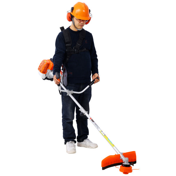 52cc Lawn Mower Gasoline Powered Lawn Mower, 2-in-1 Lawn Mower With 10 Inch Lawn Mower, Rubber Handle And Shoulder Strap, Banned Platform Temu