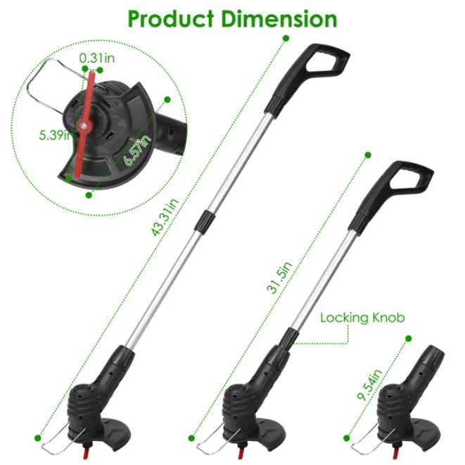 Electric Cordless Lawn Mower With 5 Blades