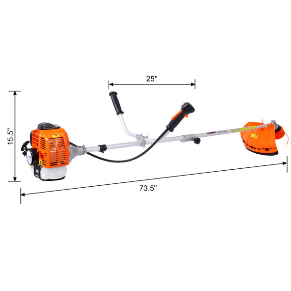52cc Lawn Mower Gasoline Powered Lawn Mower, 2-in-1 Lawn Mower With 10 Inch Lawn Mower, Rubber Handle And Shoulder Strap, Banned Platform Temu